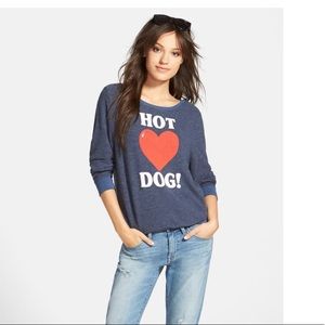 Wildfox Hot Dog Love Pullover